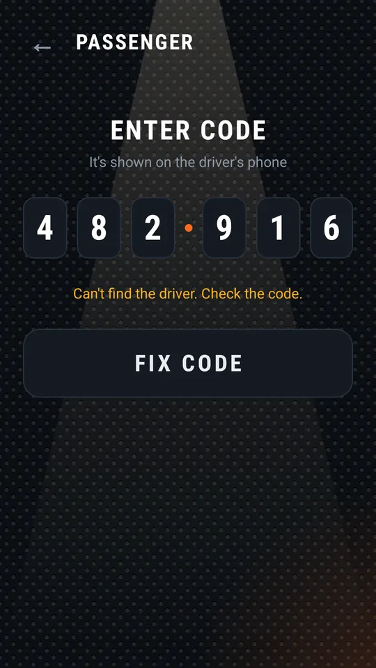 Can't find the driver message, FIX CODE button