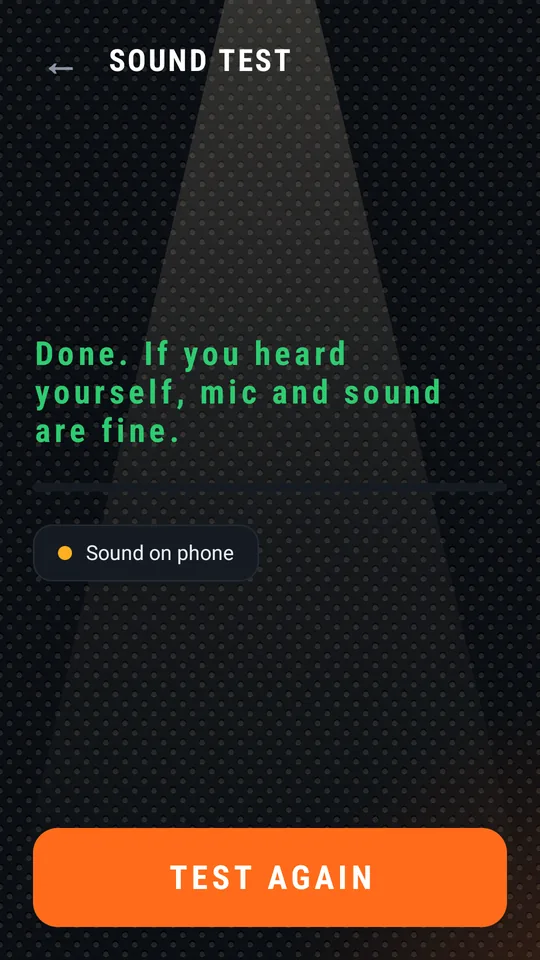 Sound test finished