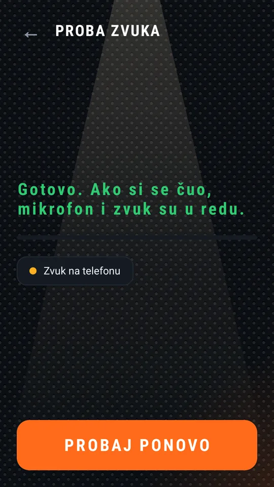 Proba zvuka završena