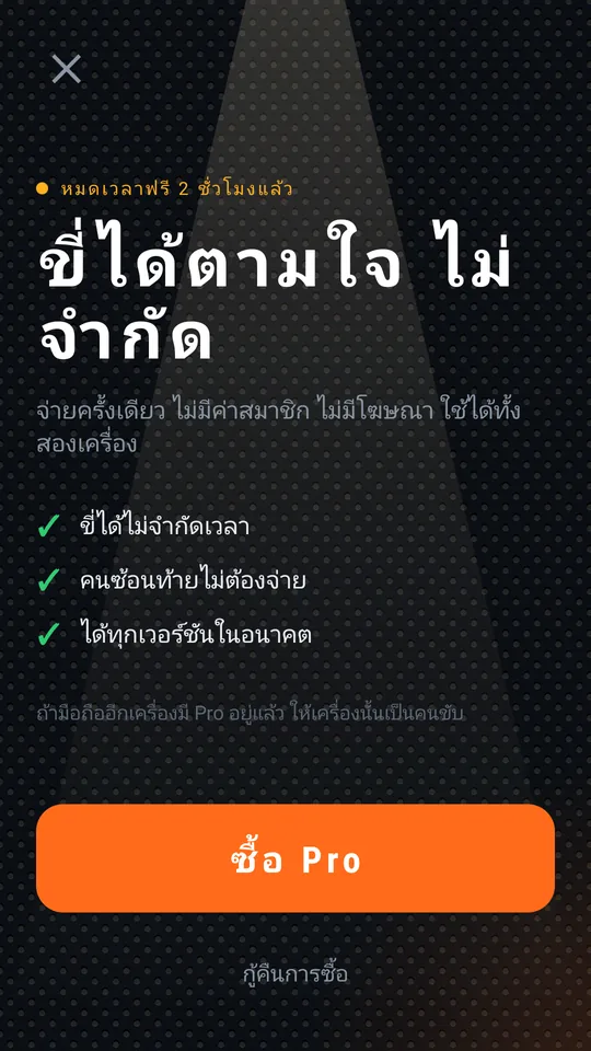 หน้าซื้อ Pro