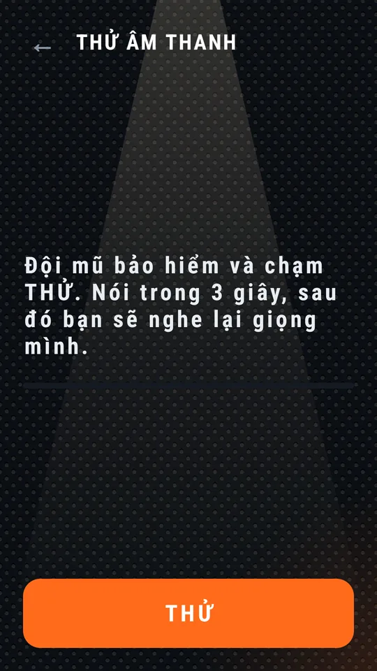 Thử âm thanh, nút THỬ